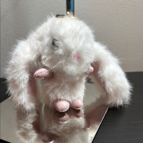 Accessories - White and Pink Key Holder with Fluffy Design